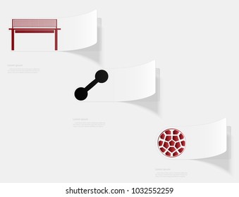 Sport. Flat sticker with shadow on white background. Vector illustration