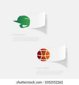 Sport. Flat sticker with shadow on white background. Vector illustration
