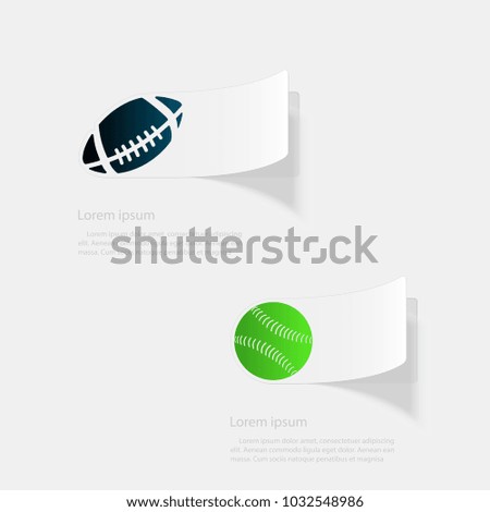 Sport. Flat sticker with shadow on white background. Vector illustration