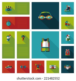 sport flat ui bakcground set, eps10