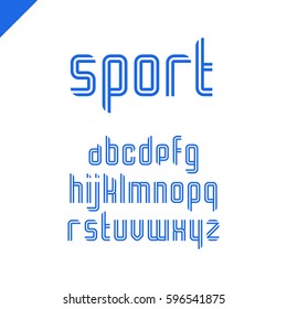 Sport Font Vector Square Alphabet Letter Stock Vector (Royalty Free ...