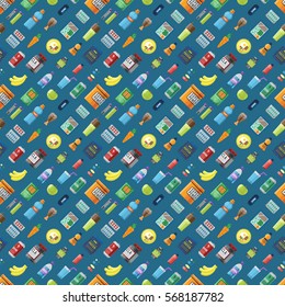Sport food seamless pattern.