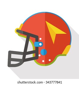 sport football helmet flat icon