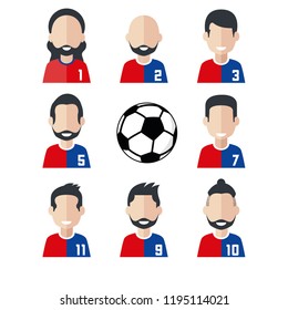 Sport football icons set