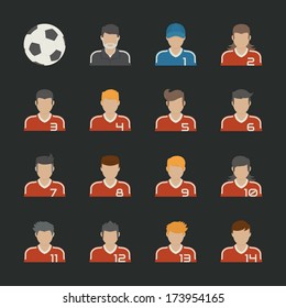 Sport football icons set , eps10 vector format