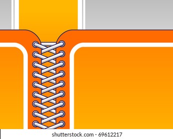 Sport footwear laces background. Vector illustration.