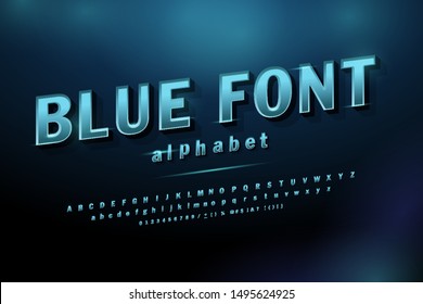 sport future blue glow modern alphabet fonts. technology typography bold and italic font uppercase and lowercase. vector illustration