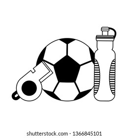 Sport game cartoons in black and white