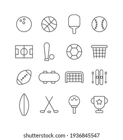 Sport, game, exercise, icon set.