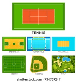 Sport game field vector ground line playground soccer green stadium grass background winner champion illustration