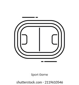 sport game icon. Outline style icon design isolated on white background