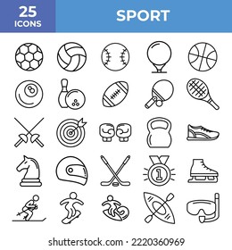 Sport And Game Icon Set, Icons Logo Design Vector Template Illustration Sign And Symbol Pixels Perfect