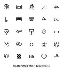 sport game icon set line