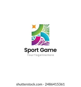 Sport Game Olympic Logo, Colorfull, Fun, and Cool.