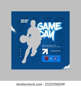 Sport gameday social media post banner template