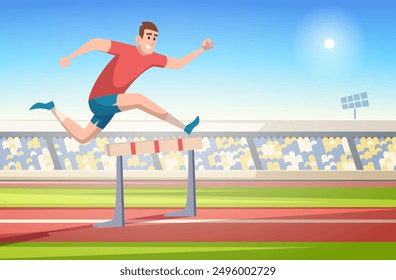 Sport games. Cartoon background with sports games different activities exact vector template