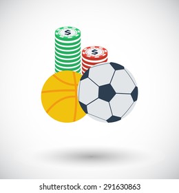 Sport games. Flat vector icon for mobile and web applications. Vector illustration.