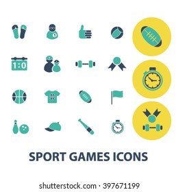 sport, games, gym, fitness icons
