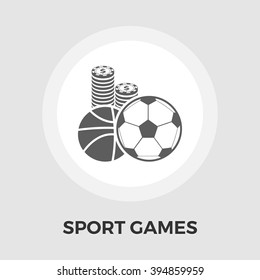 Sport games icon vector. Flat icon isolated on the white background. Editable EPS file. Vector illustration.