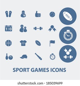 sport games icons set