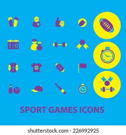 sport games icons, set