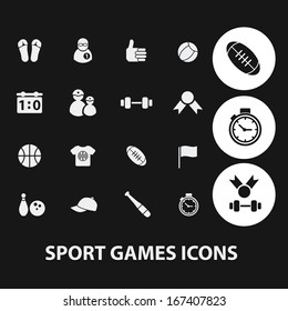 sport games icons set, vector