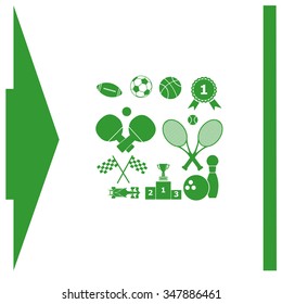 Sport games set vector icon.
