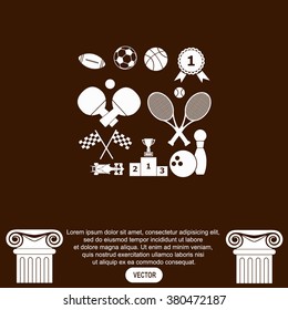 Sport games set vector icon.