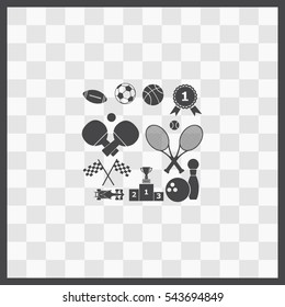 Sport games set vector icon. Isolated illustration. Business picture.