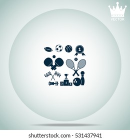 Sport games set  vector illustration.