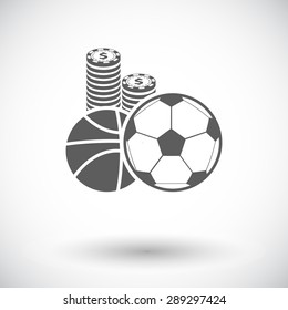 Sport games. Single flat icon on white background. Vector illustration.