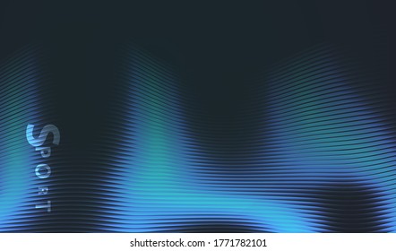 Fondo geométrico deportivo. Vector de brillo rápido de patrón moderno. Diseño de líneas en ejecución.