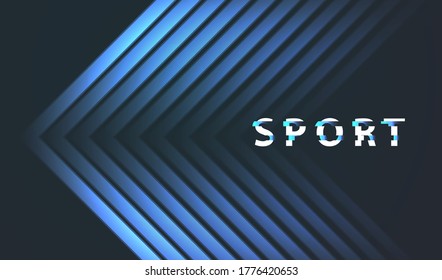 Fondo geométrico deportivo. Vector de brillo rápido de patrón moderno. Diseño de líneas en ejecución.