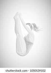Sport geometric. Synchronized swimming vector. sport jump into the water