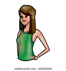 sport girl fitness gym design graphic