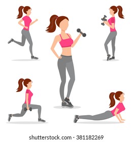 Sport girl pose