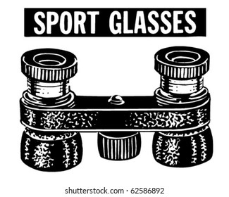 Sport Glasses - Ad Header - Retro Clipart