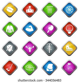 Sport glossy web icon set