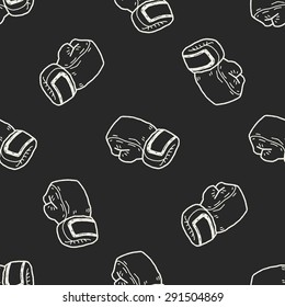 sport glove doodle seamless pattern background