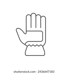 Sport glove line outline icon