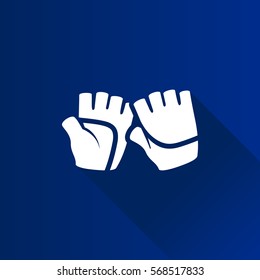 Sport gloves icon in Metro user interface color style. Cycling hand protection