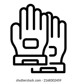 Sport gloves icon outline vector. Hand snow. Glove safety