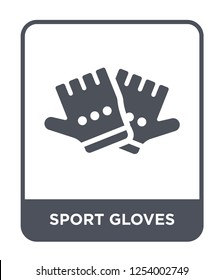 sport gloves icon vector on white background, sport gloves trendy filled icons from Gym and fitness collection, sport gloves simple element illustration