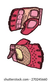 Sport gloves. Gloves isolated.