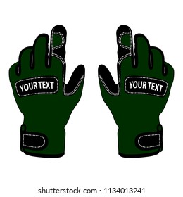 Sport gloves isolated on white background.Gloves for active rest in vector.Insulated gloves vector illustration.Logo sports gloves in the vector.