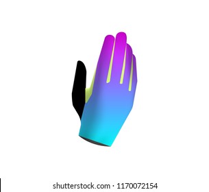 Sport gloves isolated on white background. Gloves design for active sport. Insulated gloves vector illustration for motocross, cycling and mountain biking.