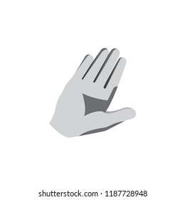 Sport gloves isolated on white background. Gloves template for active sport. Insulated gloves vector illustration for motocross, cycling and mountain biking.