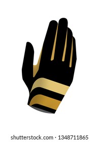 Sport gloves isolated on white background. Gloves design for active sport. Insulated gloves vector illustration for motocross, cycling and mountain biking.