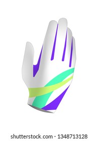 Sport gloves isolated on white background. Gloves design for active sport. Insulated gloves vector illustration for motocross, cycling and mountain biking.
