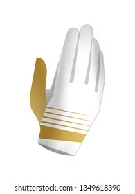 Sport gloves isolated on white background. Gloves design for active sport. Insulated gloves vector illustration for motocross, cycling and mountain biking.